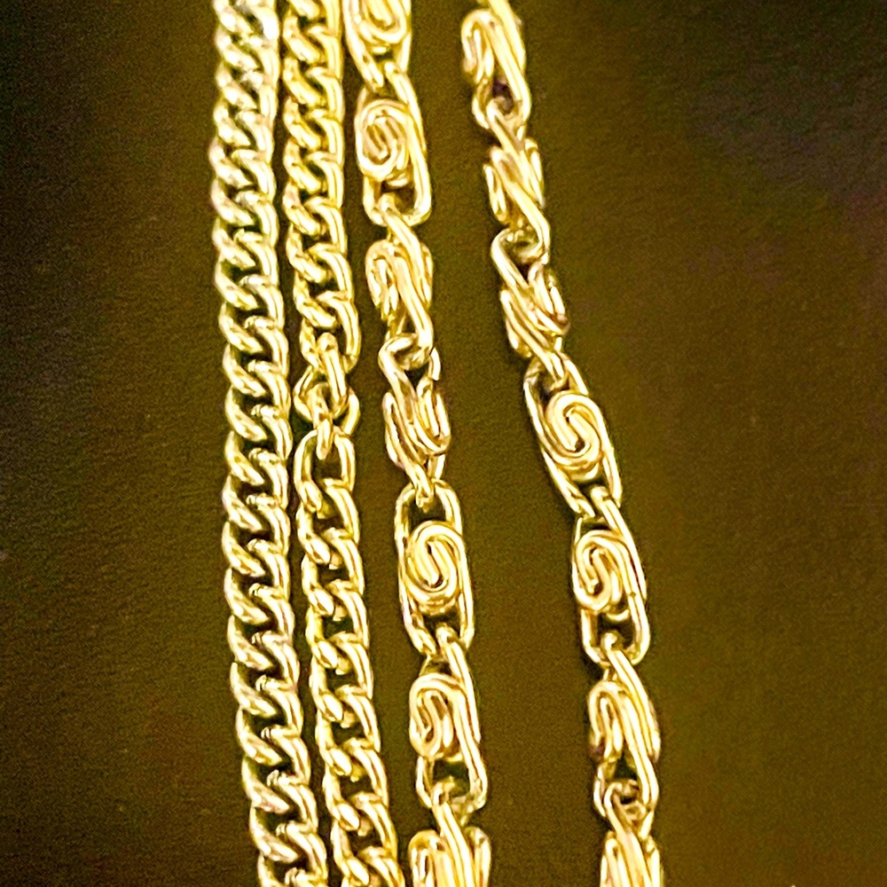 Vintage Multi-Chain Tassel Pendant Necklace - Picture 8 of 9